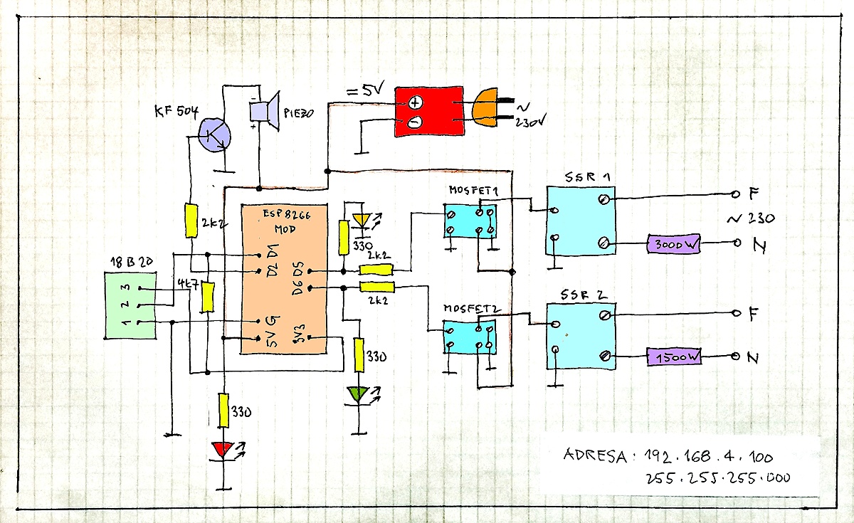 Řízení varny – ESP 8266